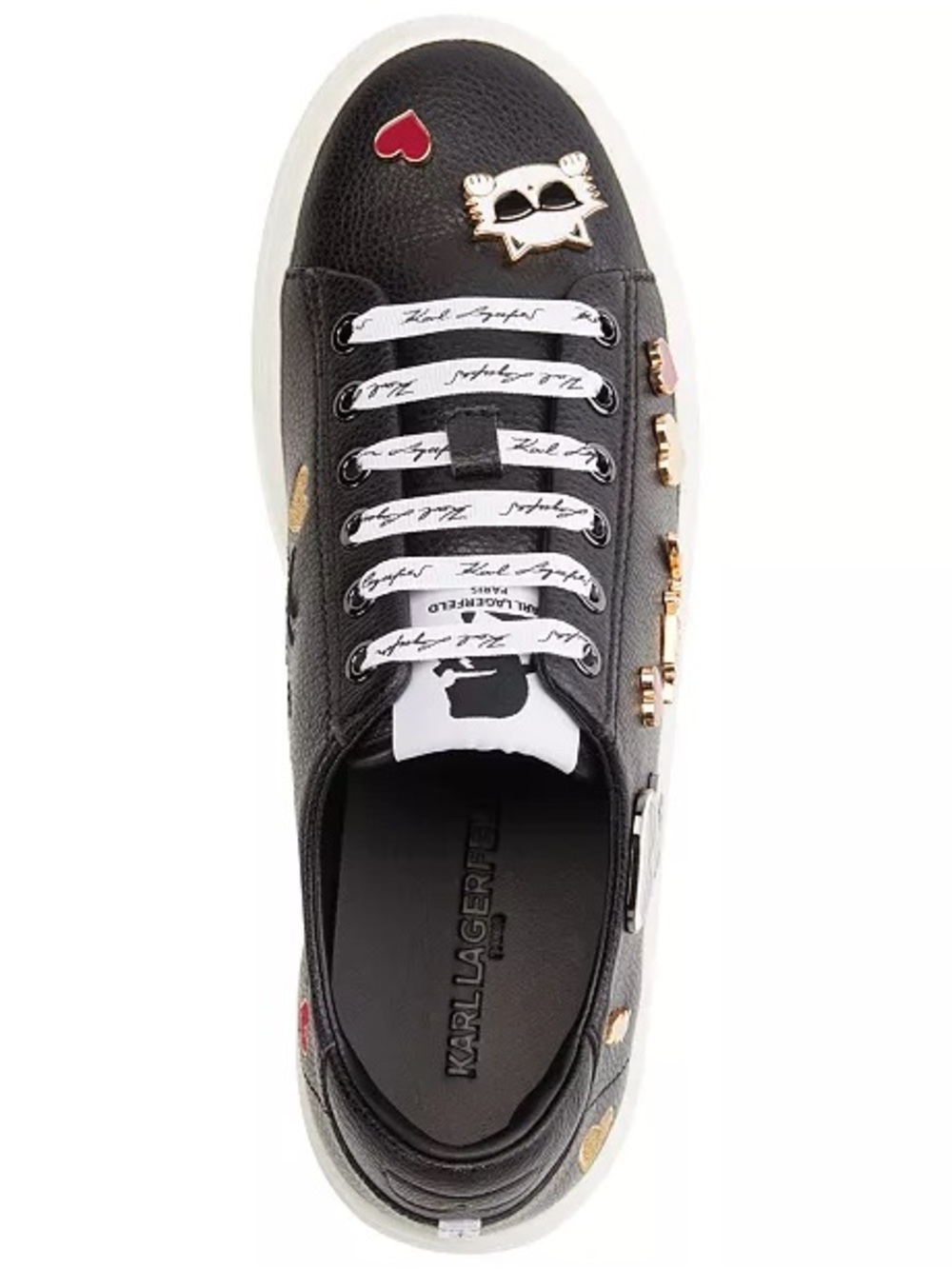🖤🖤 Karl Lagerfeld Paris Women's Cate Pins Lace-Up Sneakers - Picture 4 of 8